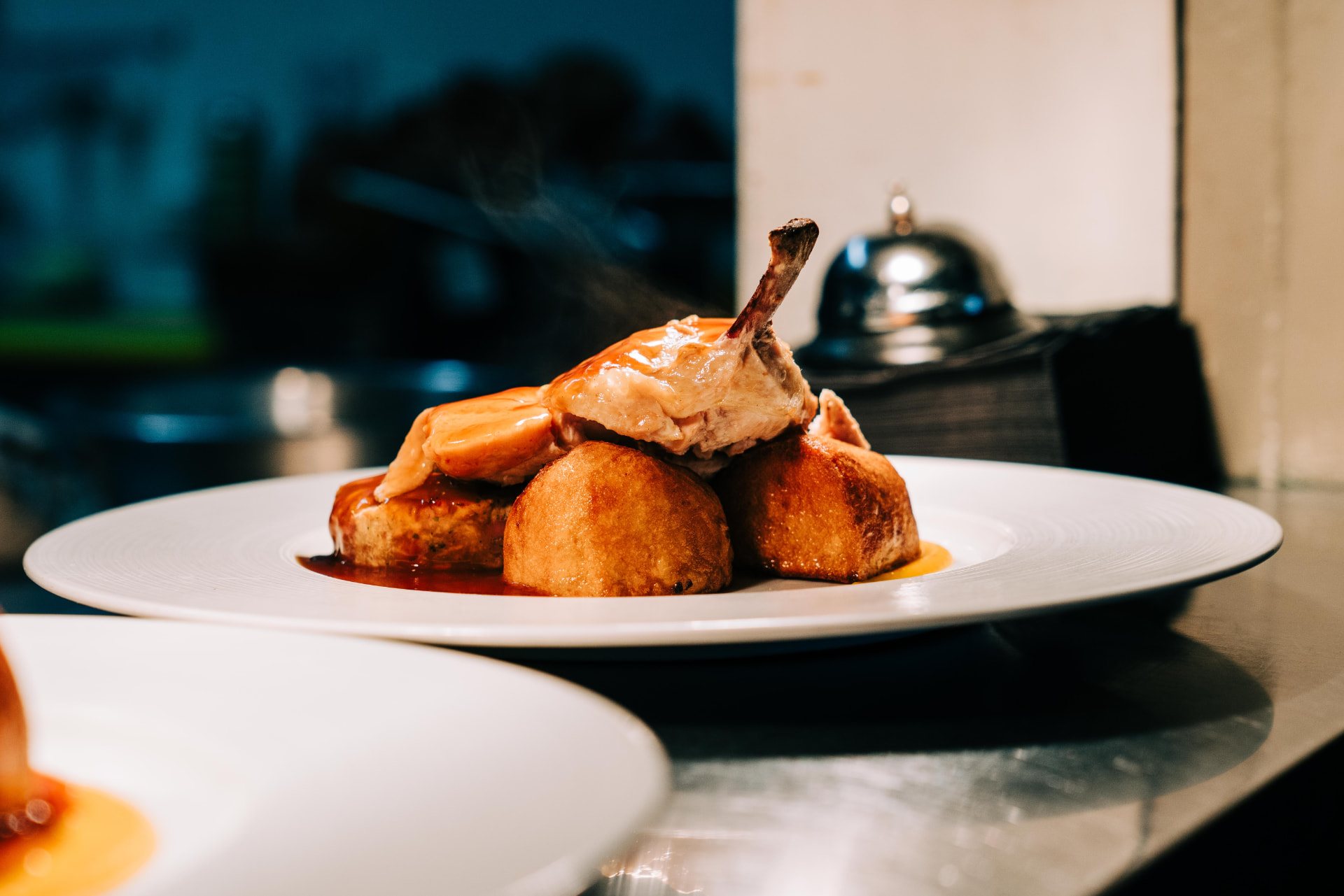 A plated dish from The Kings Arms kitchen